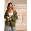 imageATHMILE Womens Fall Oversized Cardigan Sweaters Long Lantern Sleeve Knit Open Front Lightweight Winter Fashion Clothes 2025Army Green