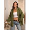 imageATHMILE Womens Fall Oversized Cardigan Sweaters Long Lantern Sleeve Knit Open Front Lightweight Winter Fashion Clothes 2025Army Green