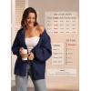 imageATHMILE Womens Fall Oversized Cardigan Sweaters Long Lantern Sleeve Knit Open Front Lightweight Winter Fashion Clothes 2025Navy Blue