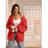 imageATHMILE Womens Fall Oversized Cardigan Sweaters Long Lantern Sleeve Knit Open Front Lightweight Winter Fashion Clothes 2025Red