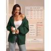 imageATHMILE Womens Fall Oversized Cardigan Sweaters Long Lantern Sleeve Knit Open Front Lightweight Winter Fashion Clothes 2025Spinach Green