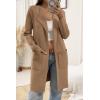 imageATHMILE Womens Fall Sweater Open Front Knit Lightweight Cardigan Casual Long Coatigan Lady Jacket Coat Winter Outerwear 2025Khaki