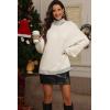 imageATHMILE Womens Sweaters Fall Oversized Pullover Long Sleeve Mock Neck Chunky Knit Jumper Tops Winter Fashion Clothing 2025White