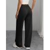 imageATHMILE Womens Wide Leg Sweatpants Air Fabric Straight Lowrise Drawstring Elastic Low Waist Fall Clothing Pockets 2025Black