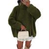 imageATHMILE Oversized Chunky Sweaters for Women Fall Turtleneck Long Sleeve Knit Pullover Tops 2025 Winter Fashion ClothesArmy Green