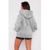 imageATHMILE Oversized Hoodies for Women Fall Sweatshirts Zip Up Hoodie Casual Jackets Y2k Fashion Outfits Winter Clothes 2025Grey