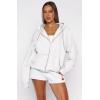 imageATHMILE Oversized Hoodies for Women Fall Sweatshirts Zip Up Hoodie Casual Jackets Y2k Fashion Outfits Winter Clothes 2025White