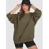 imageATHMILE Oversized Sweatshirt for Women Crewneck Fleece Long Sleeve Pullover Hoodies Tops Fall Fashion Outfits Clothes 2025Armygreen