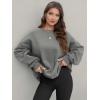 imageATHMILE Oversized Sweatshirt for Women Crewneck Fleece Long Sleeve Pullover Hoodies Tops Fall Fashion Outfits Clothes 2025Dark Grey
