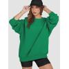 imageATHMILE Oversized Sweatshirt for Women Crewneck Fleece Long Sleeve Pullover Hoodies Tops Fall Fashion Outfits Clothes 2025Grass Green