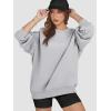 imageATHMILE Oversized Sweatshirt for Women Crewneck Fleece Long Sleeve Pullover Hoodies Tops Fall Fashion Outfits Clothes 2025Grey