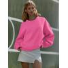 imageATHMILE Oversized Sweatshirt for Women Crewneck Fleece Long Sleeve Pullover Hoodies Tops Fall Fashion Outfits Clothes 2025Hot Pink