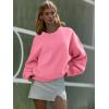imageATHMILE Oversized Sweatshirt for Women Crewneck Fleece Long Sleeve Pullover Hoodies Tops Fall Fashion Outfits Clothes 2025Pink