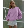 imageATHMILE Oversized Sweatshirt for Women Crewneck Fleece Long Sleeve Pullover Hoodies Tops Fall Fashion Outfits Clothes 2025Purple