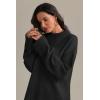 imageATHMILE Sweaters for Women 2025 Fall Fashion Outfits Long Sleeve Loose Casual Crewneck Ribbed Knit Pullover Winter ClothesBlack