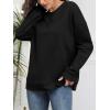 imageATHMILE Womens Casual Crew Neck Sweatshirt Loose Soft Long Sleeve Shirts Oversized Pullover Tops Fall OutfitsBlack