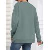 imageATHMILE Womens Casual Crew Neck Sweatshirt Loose Soft Long Sleeve Shirts Oversized Pullover Tops Fall OutfitsBlue
