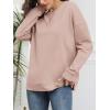 imageATHMILE Womens Casual Crew Neck Sweatshirt Loose Soft Long Sleeve Shirts Oversized Pullover Tops Fall OutfitsPink