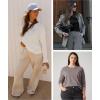 imageATHMILE Womens Long Sleeve Shirts Loose Fitted Crewneck Basic Tops Casual Outfits Fall Clothes 2025White