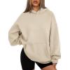 imageATHMILE Womens Oversized Hoodies Fleece Sweatshirts Long Sleeve Sweaters Pullover Fall Clothes with PocketBeige