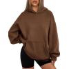 imageATHMILE Womens Oversized Hoodies Fleece Sweatshirts Long Sleeve Sweaters Pullover Fall Clothes with PocketCoffee