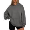 imageATHMILE Womens Oversized Hoodies Fleece Sweatshirts Long Sleeve Sweaters Pullover Fall Clothes with PocketDark Grey