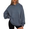 imageATHMILE Womens Oversized Hoodies Fleece Sweatshirts Long Sleeve Sweaters Pullover Fall Clothes with PocketGrey Blue