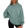 imageATHMILE Womens Oversized Hoodies Fleece Sweatshirts Long Sleeve Sweaters Pullover Fall Clothes with PocketLake Green