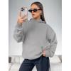 imageATHMILE Womens Oversized Hoodies Fleece Sweatshirts Long Sleeve Sweaters Pullover Fall Clothes with PocketLight Grey