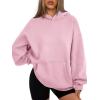 imageATHMILE Womens Oversized Hoodies Fleece Sweatshirts Long Sleeve Sweaters Pullover Fall Clothes with PocketLight Pink