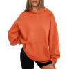 imageATHMILE Womens Oversized Hoodies Fleece Sweatshirts Long Sleeve Sweaters Pullover Fall Clothes with PocketOrange