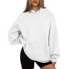imageATHMILE Womens Oversized Hoodies Fleece Sweatshirts Long Sleeve Sweaters Pullover Fall Clothes with PocketWhite