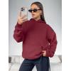 imageATHMILE Womens Oversized Hoodies Fleece Sweatshirts Long Sleeve Sweaters Pullover Fall Clothes with PocketWine Red