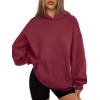 imageATHMILE Womens Oversized Hoodies Fleece Sweatshirts Long Sleeve Sweaters Pullover Fall Clothes with PocketWine Red