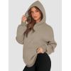 imageATHMILE Womens Oversized Hoodies Fleece Sweatshirts Y2K Casual Long Sleeve Pullover Fall Clothes with Pocket and DrawstringCoffee Grey