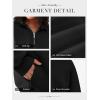 imageATHMILE Womens Oversized Sweatshirts Fall Fashion Hoodies Half Zip Fleece Pullover Long Sleeve Y2K Clothes with Side PocketsBlack