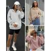 imageATHMILE Womens Oversized Sweatshirts Fall Fashion Hoodies Half Zip Fleece Pullover Long Sleeve Y2K Clothes with Side PocketsGrey