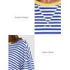 imageATHMILE Womens Striped Oversized Sweatshirt Long Sleeve Shirts for Women Crewneck Hoodies Casual Pullover Top Y2K TopsBlue White