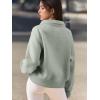 imageATHMILE Womens Sweatshirts Half Zip Cropped Pullover Fleece Quarter Zipper Hoodies 2025 Fall Fashion Outfits ClothesGreygreen