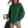 imageATHMILE Sweaters for Women 2025 Fall Fashion Outfits Long Sleeve Loose Casual Crewneck Ribbed Knit Pullover Winter ClothesGreen
