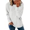 imageATHMILE Womens Casual Crew Neck Sweatshirt Loose Soft Long Sleeve Shirts Oversized Pullover Tops Fall OutfitsWhite