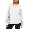 imageATHMILE Womens Oversized Hoodies Fleece Sweatshirts Long Sleeve Sweaters Pullover Fall Clothes with PocketWhite