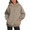 imageATHMILE Womens Oversized Hoodies Fleece Sweatshirts Y2K Casual Long Sleeve Pullover Fall Clothes with Pocket and DrawstringCoffee Grey