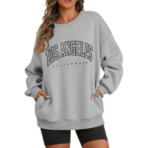 imageATHMILE Oversized Sweatshirt for Women Fall Fashion Long Sleeve Hoodies Fleece Pullover Tops Y2K Clothes with Side PocketsLagrey