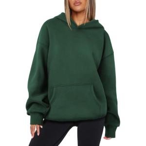 imageATHMILE Womens Oversized Hoodies Fleece Sweatshirts Long Sleeve Sweaters Pullover Fall Clothes with PocketDark Green