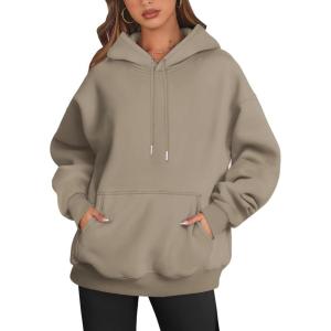 imageATHMILE Womens Oversized Hoodies Fleece Sweatshirts Y2K Casual Long Sleeve Pullover Fall Clothes with Pocket and DrawstringCoffee Grey