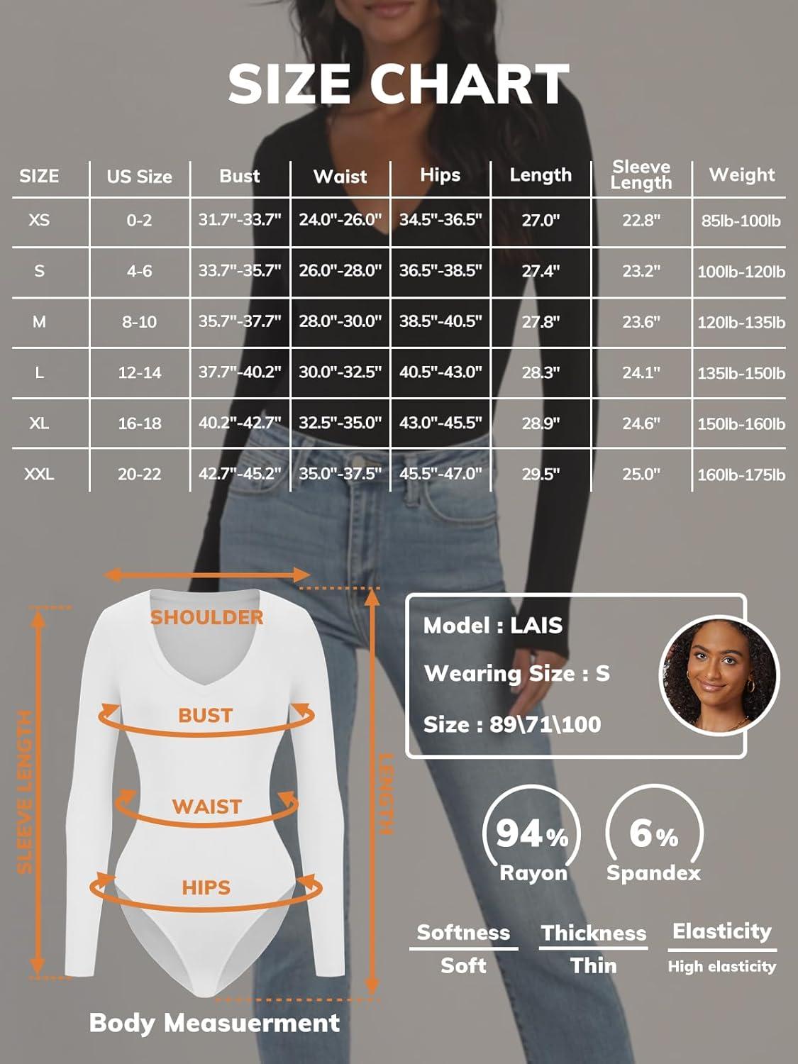 imageATHMILE Deep V Neck Long Sleeve Bodysuits for Women Sexy Going Out Tops Body SuitsWhite