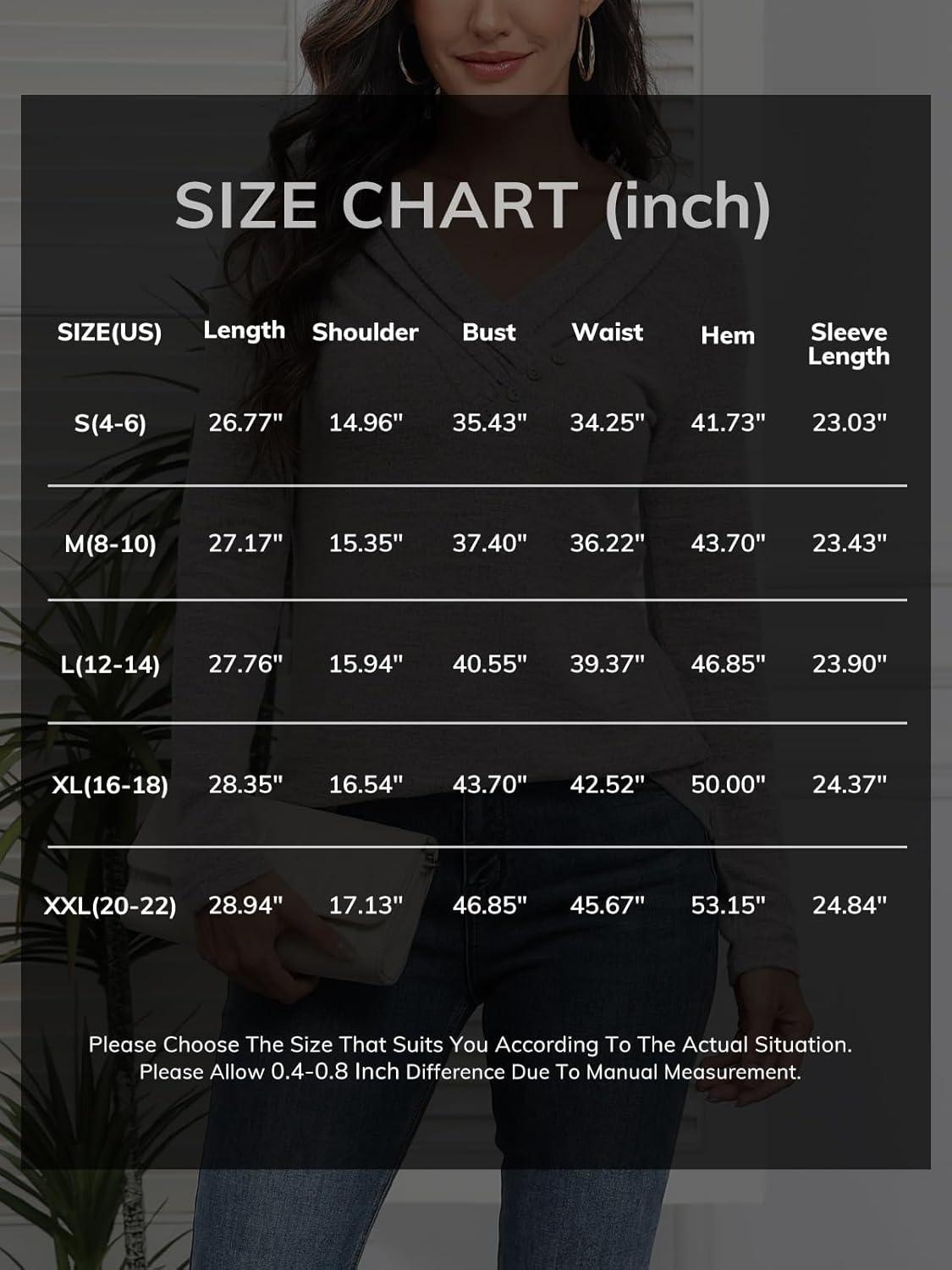 imageATHMILE Long Sleeve Shirts for Women Early Fall Fashion Tops 2025 Casual V Neck Button Blouses Tunic Tops for LeggingsBlack