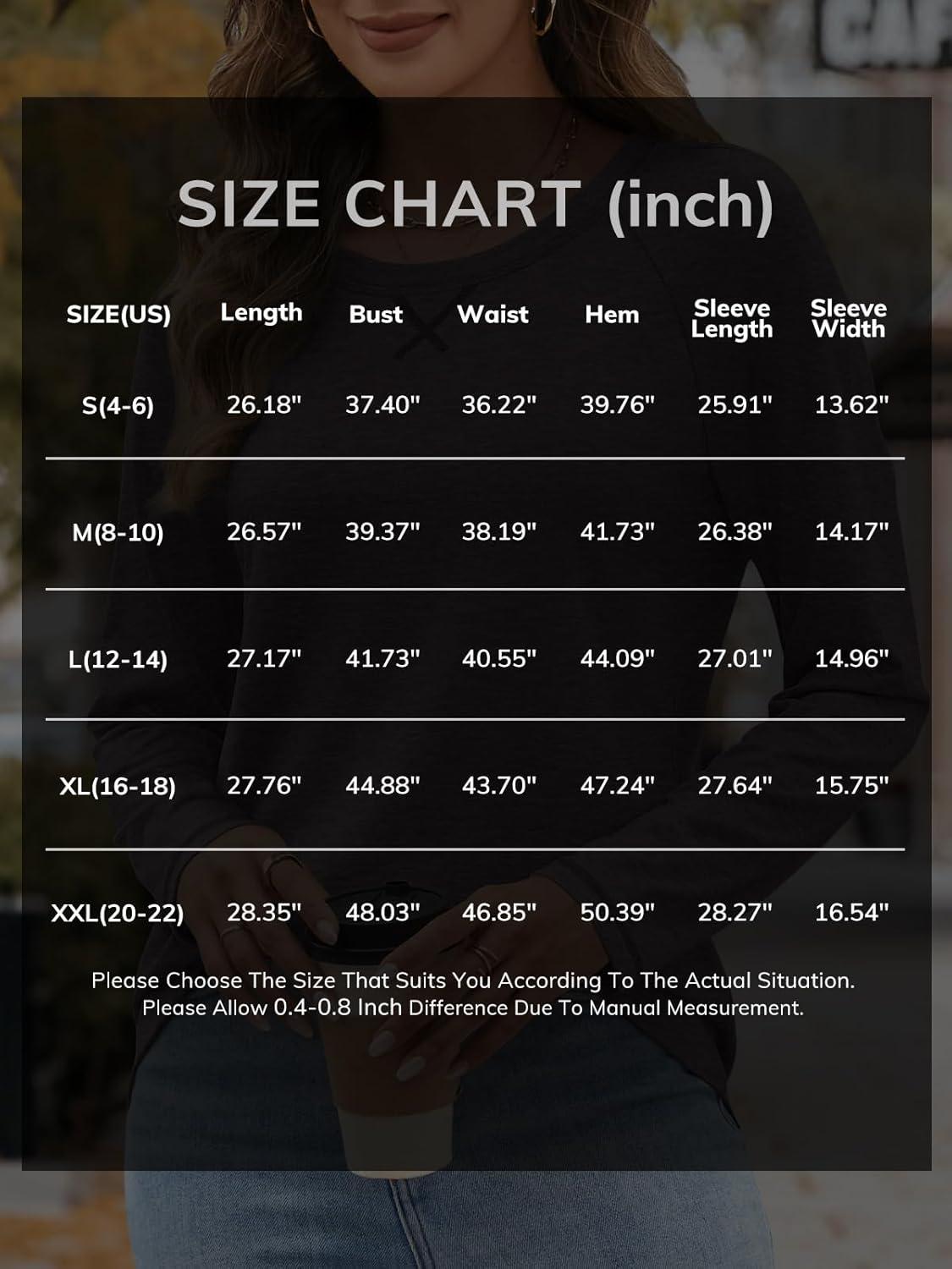 imageATHMILE Womens Long Sleeve Shirts Casual Loose Fit Tops Fall Fashion Outfits Dressy Basic Trendy Blouses ClothesBlack