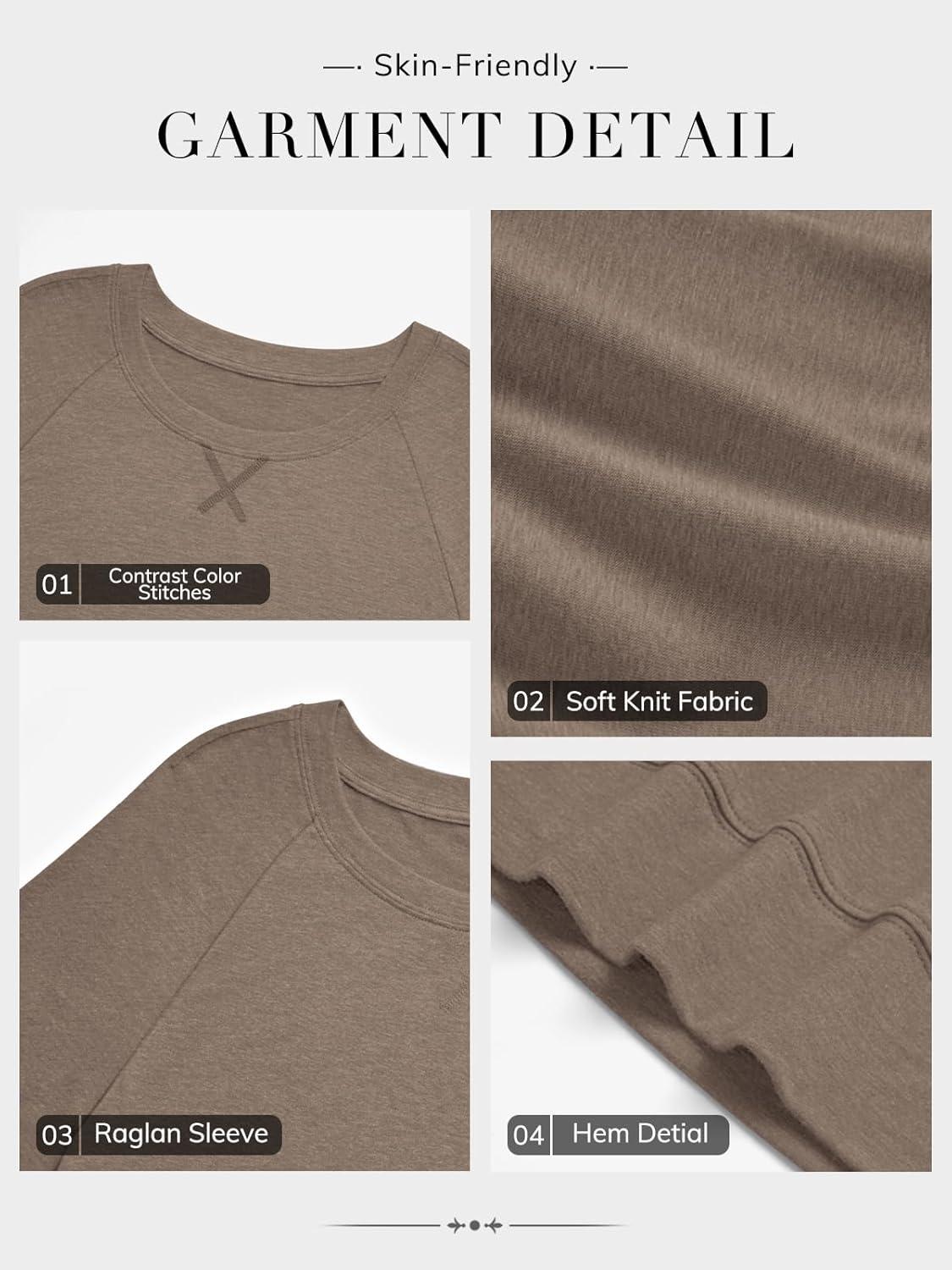 imageATHMILE Womens Long Sleeve Shirts Casual Loose Fit Tops Fall Fashion Outfits Dressy Basic Trendy Blouses ClothesCoffee Grey